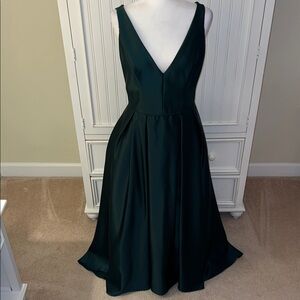 Betsy & Adam Deep Green Formal Dress